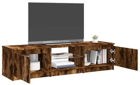 vidaXL Έπιπλο Τηλεόρασης με LED Καπνιστή Δρυς 140x40x36 εκ.
