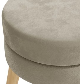 vidaXL Στρογγυλό Σκαμπό Hocker Σκούρο Γκρι Βελούδινο