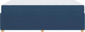 vidaXL Σκελετός Κρεβατιού με στρώμα Μπλε 120 x 190 cm ύφασμα
