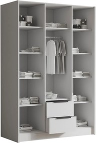 Ντουλάπα Calwi II τρίφυλλη-Φυσικό - Μαύρο