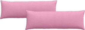 vidaXL Μαξιλάρι Καναπέ 2 pcs Ροζ 120 x 40 cm ύφασμα