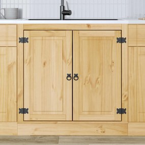 vidaXL Ντουλαπιού με πόρτα Μέλι 80 x 46 x 81,5 εκ Στερεά ξυλεία πεύκου