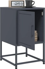 vidaXL Κομοδίνα 2 τεμ. Ανθρακί 36 x 39 x 60,5 εκ. Ατσάλινο