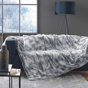 Γούνινο Διακοσμητικό Ριχτάρι Καναπέ Διθέσιου (180x220) L-C Antartic Gris 1606542