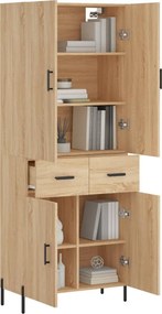 vidaXL Ντουλάπι Sonoma δρυς 69,5 x 34 x 180 εκ. από Επεξεργασμένο Ξύλο