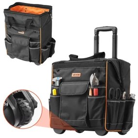 VEVOR Rolling Tool Bag 25 Pockets Heavy Duty Roller Tool Bag on Wheels