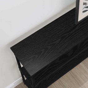 vidaXL Τραπέζι κονσόλας με ράφι Μαύρη δρυς 100 x 22,5 x 75 εκ