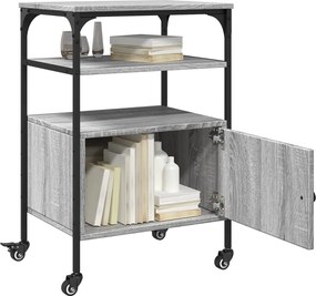 vidaXL Βάση Εκτυπωτή 3 Επιπέδων Γκρι Sonoma 50x40x76 εκ Επεξ. Ξύλο