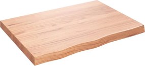 vidaXL Πάγκος Μπάνιου Αν. Καφέ 80x60x(2-6) εκ. Επεξεργ. Μασίφ Ξύλο