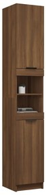 vidaXL Ντουλάπι Μπάνιου Καφέ Δρυς 32x34x188,5 εκ. Επεξεργασμένο Ξύλο