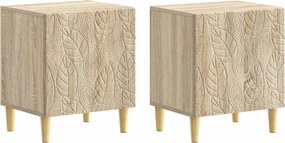 vidaXL Κομοδίνο 2 τεμ. Sonoma Δρυς 43 x 34,5 x 50 εκ