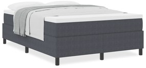 vidaXL Κρεβάτι Box Spring  με Στρώμα σε Σκούρο Γκρι, 140x200 εκ., από βελουτέ ύφασμα.