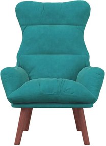 vidaXL Πολυθρόνα Τιρκουάζ 69 x 74 x 93 εκ. Βελούδο