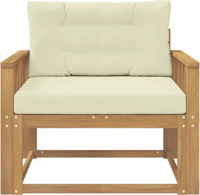 vidaXL Μεσαίος καναπές εξωτερικού χώρου Πολυεστέρας Λευκό