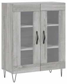 Ντουλάπι Γκρι Sonoma 69,5 x 34 x 90 εκ. από Επεξεργασμένο Ξύλο - Γκρι