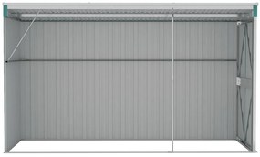 vidaXL Αποθήκη Κήπου Επιτοίχια Πράσινη 118x288x178 εκ από Γαλβ. Ατσάλι