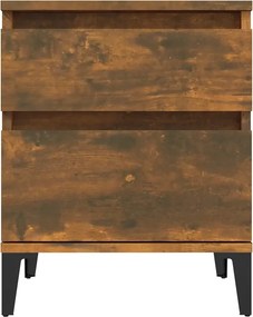 vidaXL Κομοδίνο Καπνιστή Δρυς 40x35x50 εκ.