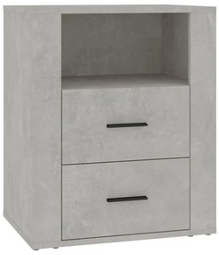 vidaXL Κομοδίνο Γκρι Σκυρ. 50 x 36 x 60 εκ. από Επεξεργασμένο Ξύλο