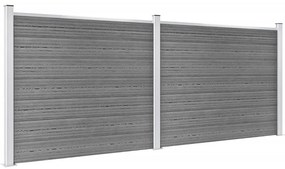 vidaXL Σετ Πάνελ Περίφραξης Γκρι 353 x 146 εκ. από WPC