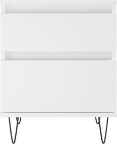 vidaXL Κομοδίνο Λευκό 40 x 35 x 50 εκ. από Επεξεργασμένο Ξύλο
