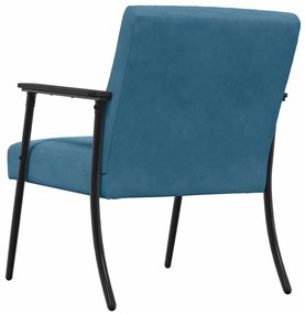 vidaXL Πολυθρόνα Μπλε 59 x 75 x 78 εκ Βελούδο