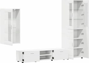 vidaXL Σετ επίπλου τηλεόρασης FLORIN 3 pcs Λευκό Επεξεργασμένο ξύλο