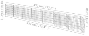 ΣΥΡΜΑΤΟΚΙΒΩΤΙΟ ΤΟΙΧΟΣ 450X30X50 ΕΚ. ΑΠΟ ΓΑΛΒΑΝΙΣΜΕΝΟ ΧΑΛΥΒΑ 143572