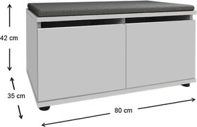 Παπουτσοθήκη Twain Megapap 8 ζευγών χρώμα λευκό 80x35x42εκ.