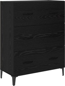 vidaXL Highboard Μαύρη Οξυά 69,5 x 34 x 180 εκ. Επεξεργασμένο Ξύλο