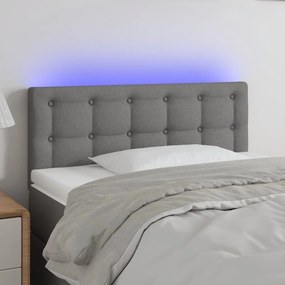 Κεφαλάρι Κρεβατιού LED Σκούρο Γκρι 100x5x78/88 εκ. Υφασμάτινο 3122037