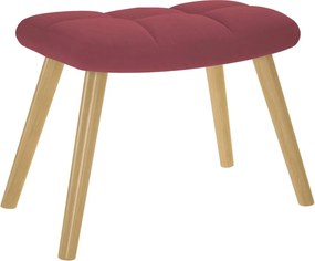 vidaXL Πολυθρόνα Relax Μπορντό Υφασμάτινη με Υποπόδιο