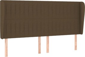 vidaXL Κρεβάτι Boxspring με Στρώμα Σκούρο Καφέ 200x200 εκ. Υφασμάτινο