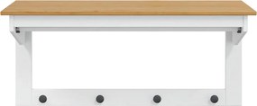 vidaXL Κρεμάστρα HILL Λευκό και καστανό μέλι 90 x 35 x 41.5 εκ.