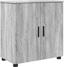 vidaXL Ντουλάπι Μπάνιου Γκρίζο Σονομα 61 x 35 x 64 εκ.