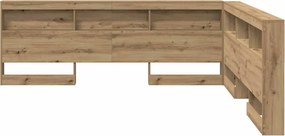 vidaXL Κεφαλάρι Αποθήκης με ράφι Artisan Oak 200 cm Επεξεργασμένο ξύλο