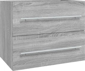 vidaXL Ντουλάπι Νιπτήρα Grey Sonoma 60x38,5x48 εκ. Επεξεργ. Ξύλο