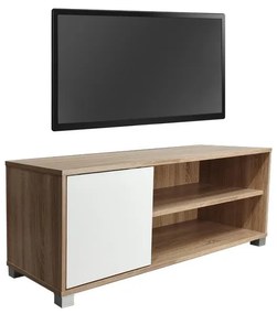 TV cabinet Ellon melamine sonoma-white 120x40x41cm 120x40x41 εκ.