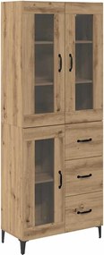 vidaXL Highboard Artisan Oak 69,5 x 34 x 180 εκ. Επεξεργασμένο ξύλο