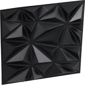 VEVOR 3D Wall Panels 33-Pack 11.81x11.81'' PVC 32 Sq.Ft Coverage Diamond Black