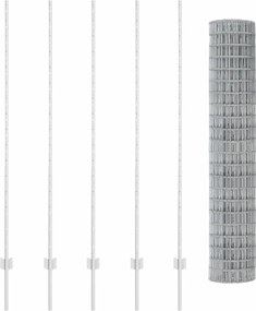 vidaXL Τεντώτο με στήριγμα Ασημί 1,5 x 10 m Ατσάλι