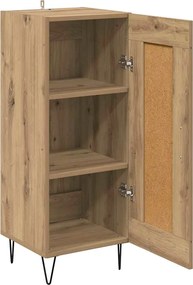 vidaXL Πλαϊνό γραφείο Artisan Oak 34,5 x 34 x 90 εκ.