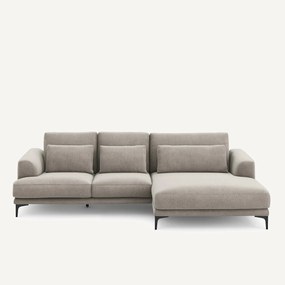 Γωνιακός καναπές XL δεξιός, από βελούδινο chenille, MARSILE