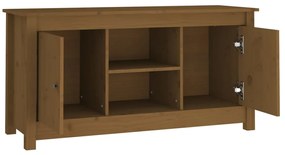 vidaXL Έπιπλο Τηλεόρασης Μελί Καφέ 103x36,5x52εκ από Μασίφ Ξύλο Πεύκου