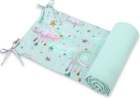 Universal bumper for cot - moons mint