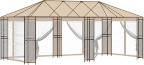vidaXL Σκελετός Γκαζebo 6 x 3 m Μαύρο Ατσάλι