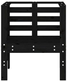 vidaXL Καρέκλες Κήπου 2 τεμ. Μαύρες 61,5x53x71 εκ. Μασίφ Ξύλο Πεύκου