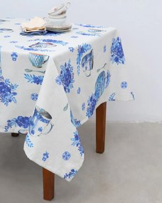 ΑΛΕΚΙΑΣΤΟ ΤΡΑΠΕΖΟΜΑΝΤΗΛΟ ALICE TEA BLUE 4 ΑΤΟΜΩΝ (155X155CM)