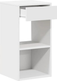 vidaXL Κομοδίνα με συρτάρι 2 τεμάχια Λευκό 35x34x66,5 cm