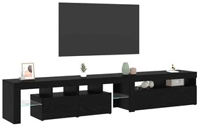 vidaXL Ντουλάπες Τηλεόρασης 2 pcs Μαύρη δρυς 290 x 36.5 x 40 εκ.