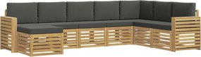 vidaXL Σειρά Καναπέ Εξωτερικού 8 pcs Άσπρο και Ανθρακί